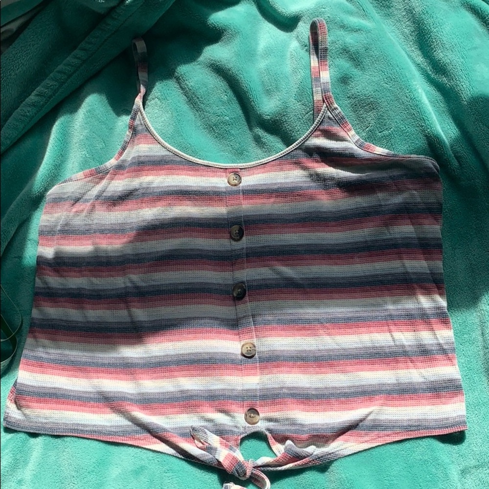 American Eagle Plush Button Down Tank Top size XXL